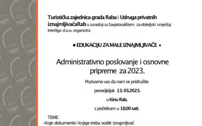 POZIV I PROGRAM / EDUKACIJA ZA MALE IZNAJMLJIVAČE